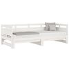 vidaXL Pull-out Day Bed without Mattress White 2x(90x190) cm