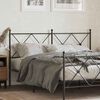 vidaXL Metal Replace Headboard Black 160cm