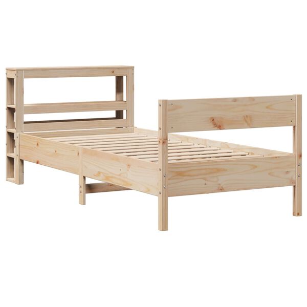 vidaXL Bed Frame without Mattress 75x190 cm Small Single Solid Wood Pine