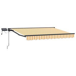 vidaXL Manual Awning Frame with LEDs 3 x 2 m Polyester with PU coating