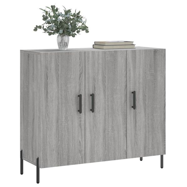 vidaXL Sideboard Grey Sonoma 90x34x80 cm Engineered Wood