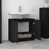 vidaXL Bathroom Cabinet Black 64.5x33.5x59 cm Engineered Wood