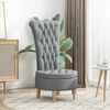 vidaXL Slipper Chair Light Grey 56.5 x 70 x 110 cm Fabric