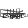 vidaXL Garden Sofa Set with Cushion 5 pcs Black Aluminium