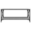 vidaXL Coffee Table Grey Sonoma 100x50x45 cm Engineered Wood and Iron