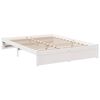 vidaXL Bookcase Bed without Mattress White 140x200 cm Solid Wood Pine