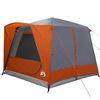 vidaXL Cabin Tent with Roof Grey and Orange 333 x 317 x 194 cm