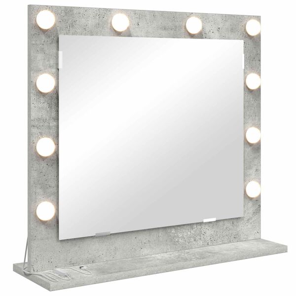vidaXL Vanity Mirror Rectangular Concrete Grey 60 x 55 x 18 cm