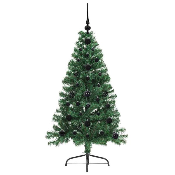 vidaXL Artificial Pre-lit Christmas Tree Green 120 cm PVC