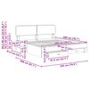 vidaXL Bed Frame with Drawer Sonoma Oak 200 x 200 cm Engineered Wood