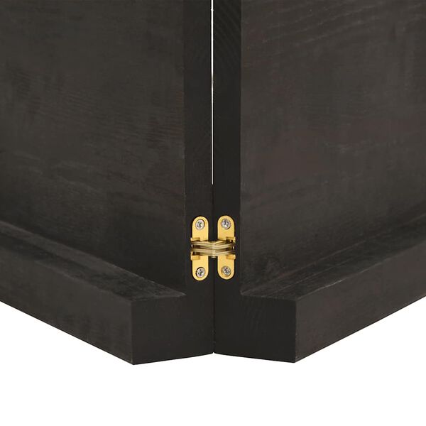 vidaXL Wall Shelf Dark Brown 160x60x(2-6) cm Treated Solid Wood Oak