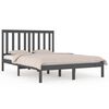 vidaXL Bed Frame without Mattress Grey Solid Wood 160x200 cm