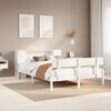 vidaXL Bookcase Bed without Mattress White 135x190 cm Solid Wood Pine