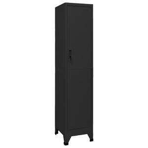 vidaXL Locker Cabinet | Black | Steel | Medium | Locker Cabinet | Rectangular