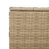vidaXL Garden Storage Box with Wheels Mix Beige 190L Poly Rattan