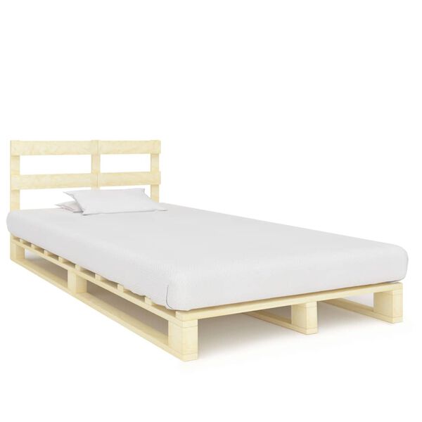 vidaXL Pallet Bed Frame without Mattress Solid Pine Wood 120x200 cm