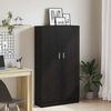 vidaXL Book Cabinet Black Oak 82.5 x 30.5 x 150 cm Engineered Wood