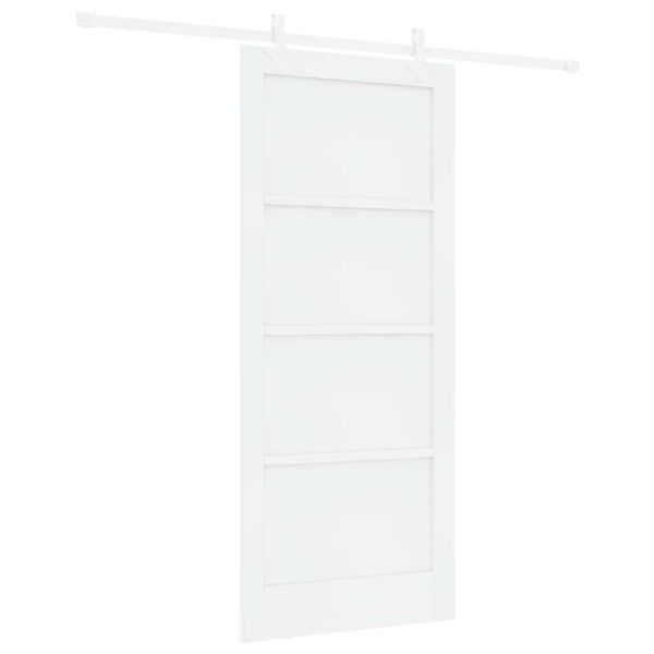 vidaXL Sliding Door White 86 x 198.5 cm Solid Pine Wood