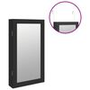 vidaXL Mirror Jewellery Cabinet with LED Lights Wall Mounted Black