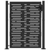 vidaXL Garden Gate with Lock Black 110 x 155 cm Powder-Coated Steel