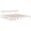 vidaXL Bed Frame without Mattress White 200x200 cm Solid Wood Pine
