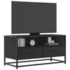 vidaXL TV Cabinet Black 80x34.5x40 cm Engineered Wood and Metal