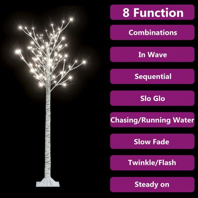 vidaXL Christmas Tree 140 LEDs 1.5m Cold White Willow Indoor Outdoor