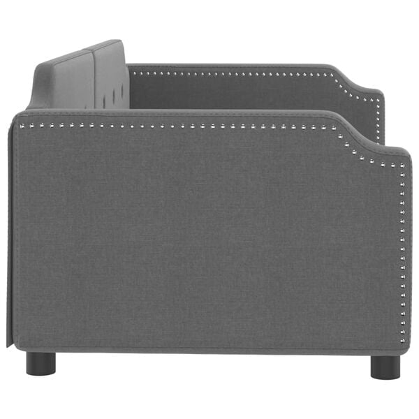 vidaXL Day Bed without Mattress Dark Grey 90x190 cm Single Fabric