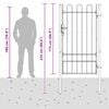 vidaXL Fence Gate with Lock Grey 103 x 225 cm Powder-Coated Steel