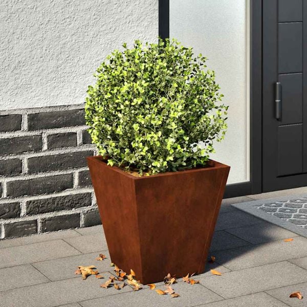 vidaXL Garden Planters 2 pcs 30x30x30 cm Weathering Steel