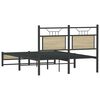 vidaXL Bed Frame without Mattress Sonoma Oak 120x190 cm Small Double Engineered Wood