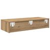 vidaXL Wall Shelf with Drawers Artisian Oak 80x33x17 cm Engineered Wood