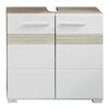 Trendteam Sink Vanity Unit Set-One White and Light San Remo Oak