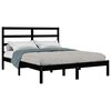 vidaXL Bed Frame without Mattress Black 140x190 cm Solid Wood Pine