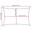 vidaXL Sun Shade Sail Sand 4x3 m 100% Polyester Oxford