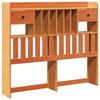vidaXL Bookcase Bed without Mattress Wax Brown 150x200 cm King Size Solid Wood Pine