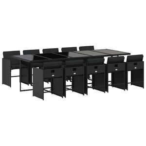 vidaXL Garden Dining Set | Black