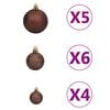 vidaXL Artificial Pre-lit Christmas Tree with Ball Set&Pinecones 150 cm