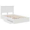 vidaXL Storage Bed with Headboard White 120 x 200 cm Engineered Wood