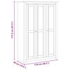 vidaXL 3-Door Wardrobe Grey 118x50x171.5 cm Pine Panama Range