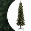 vidaXL Artificial Slim Christmas Tree 120 cm 150 LEDs Warm White