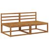 vidaXL 2 Piece Outdoor Middle Sofa Natural 158 x 83 x 73 cm