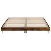 vidaXL Bed Frame without Mattress Smoked Oak 140x200 cm Engineered Wood