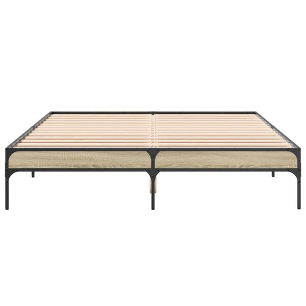 vidaXL Bed Frame without Mattress Sonoma Oak 140x200 cm