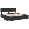 vidaXL Bed Frame with Drawer Black 200 x 200 cm Engineer Wood