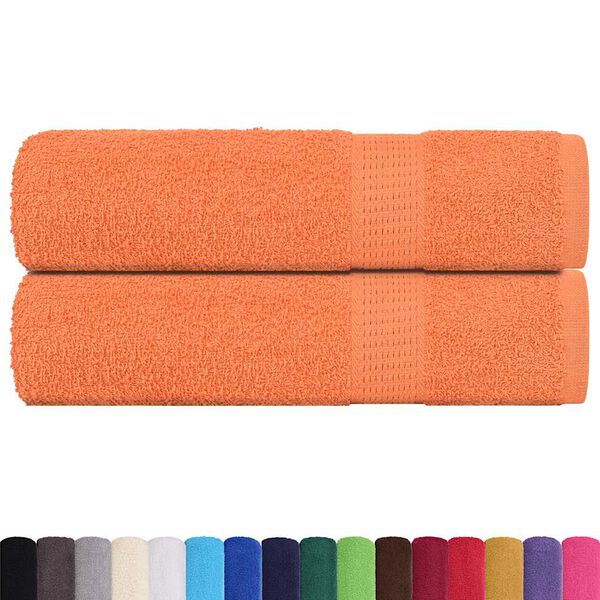 vidaXL Hand Towels 2 pcs Orange 50x100 cm 360 gsm 100% Cotton