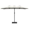vidaXL Garden Parasol Sand and Anthracite 385 x 209 x 244 cm Polyester
