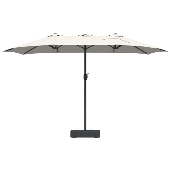 vidaXL Garden Parasol Sand and Anthracite 385 x 209 x 244 cm Polyester