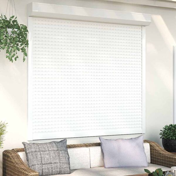 vidaXL Roller Shutter Aluminium 160x150 cm White