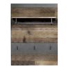 Trendteam Wall Panel with Coat Rack Indy Old Wood and Matera Grey